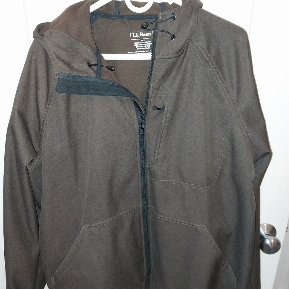L.L. Bean Brown Full-Zip Soft Shell Jacket
